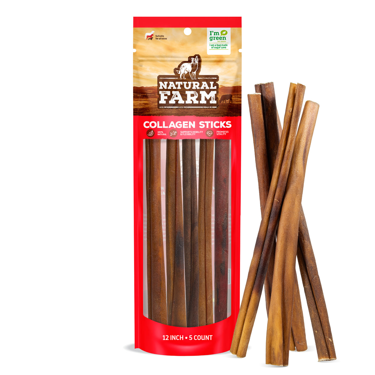 Collagen Sticks for Dogs - Large | Long-Lasting Joint Chew