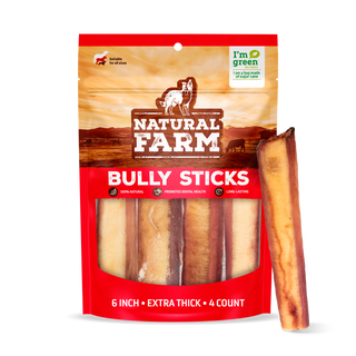 Extra Thick Bully Sticks | 50% More Chew Time