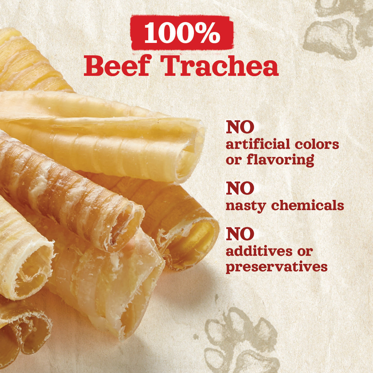 3 Inch Beef Trachea Natural Farm Shop Beef Chews