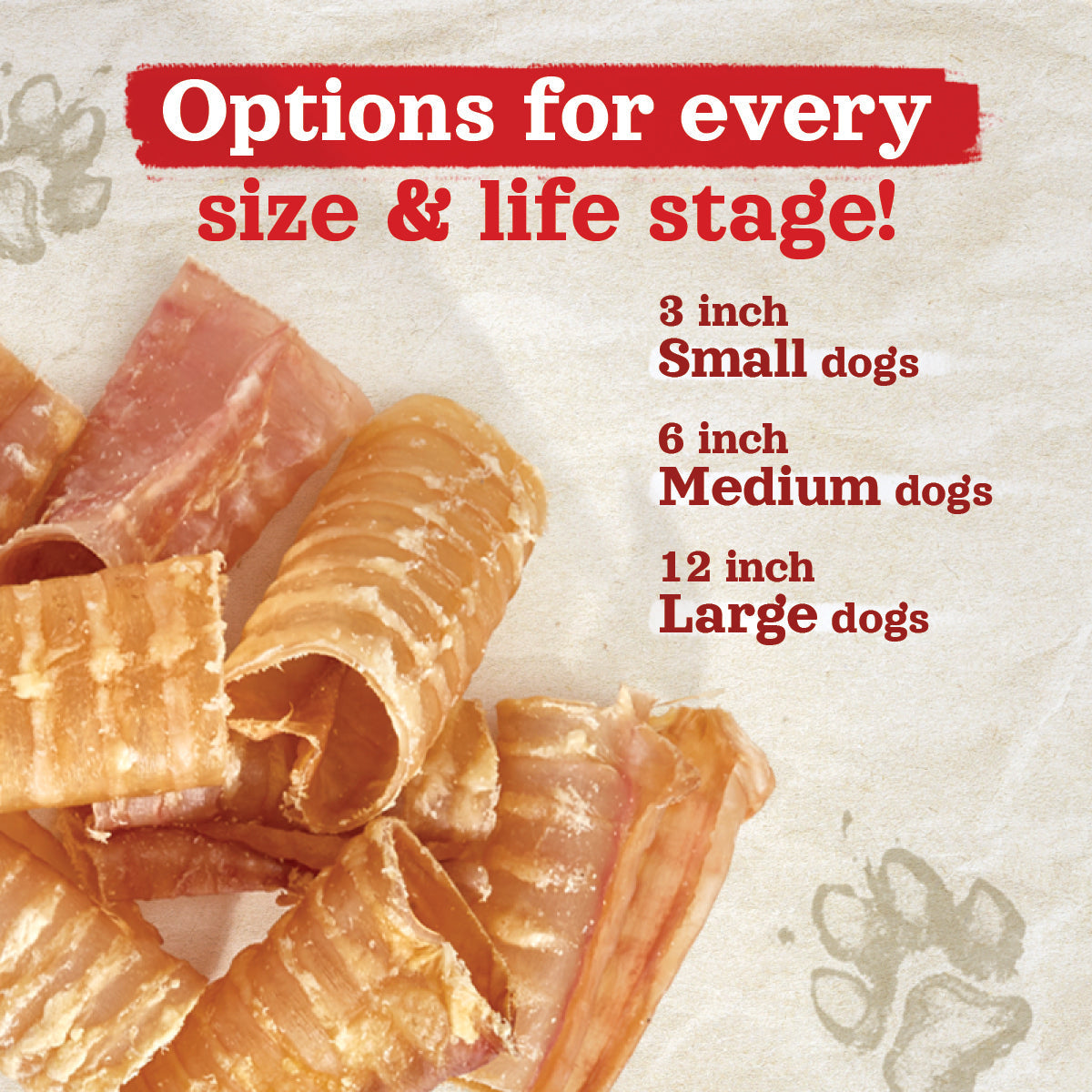3 Inch Beef Trachea Natural Farm Shop Beef Chews