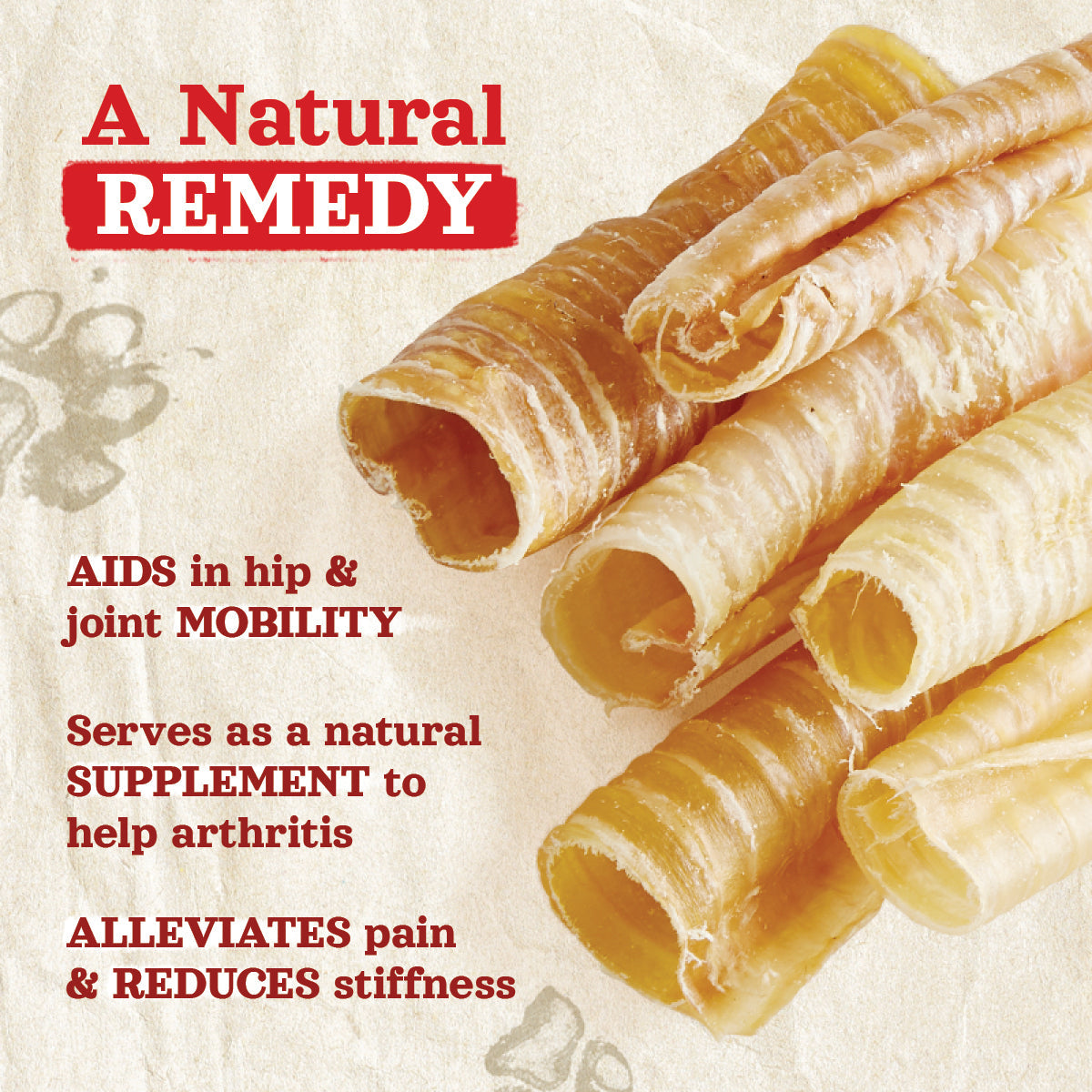 Natural Farm Australia Beef Trachea joint benefits - aids mobility, helps arthritis, reduces stiffness